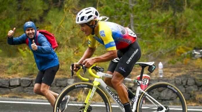 Caicedo sigue a un punto del líder de la montaña